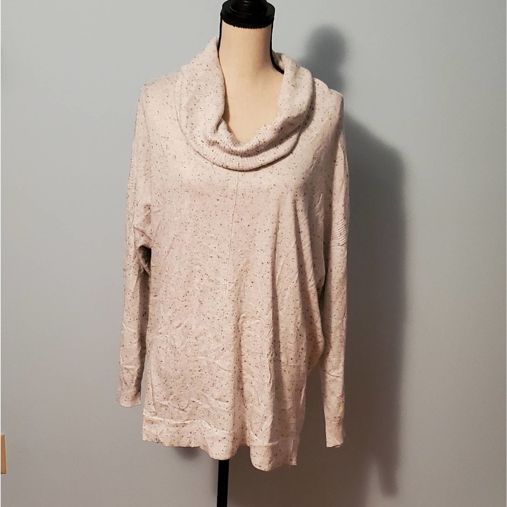 89th + Madison Speckled Mock Neck Slouch Sweater Plus Size 3X